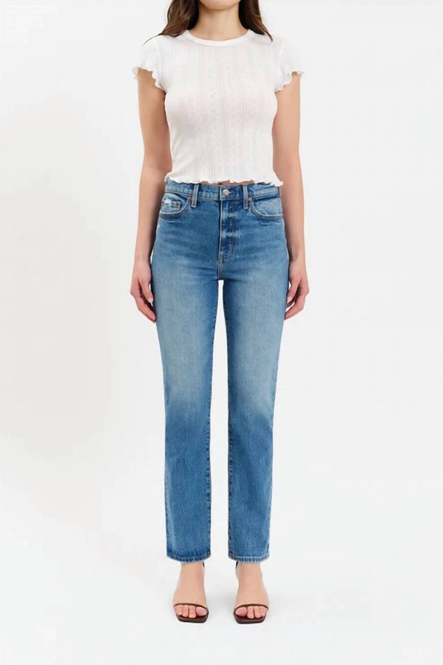 NEW DAZE smarty high rise slim straight jeans in alter ego
